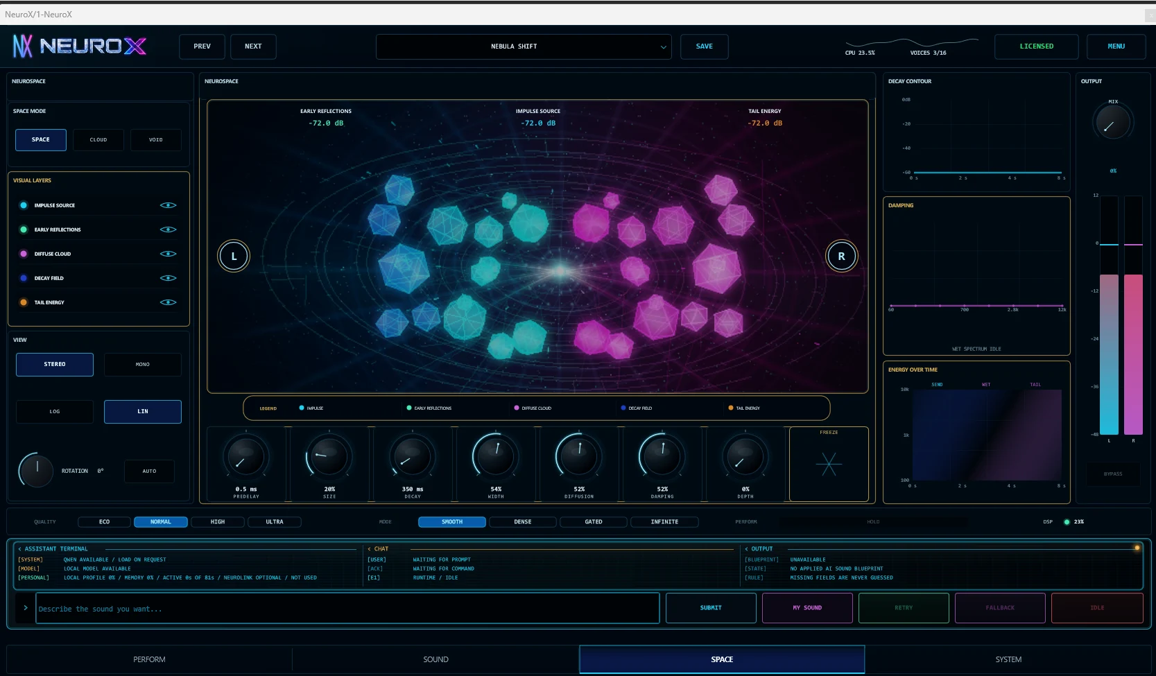 Genuine Neuro X SPACE view screenshot